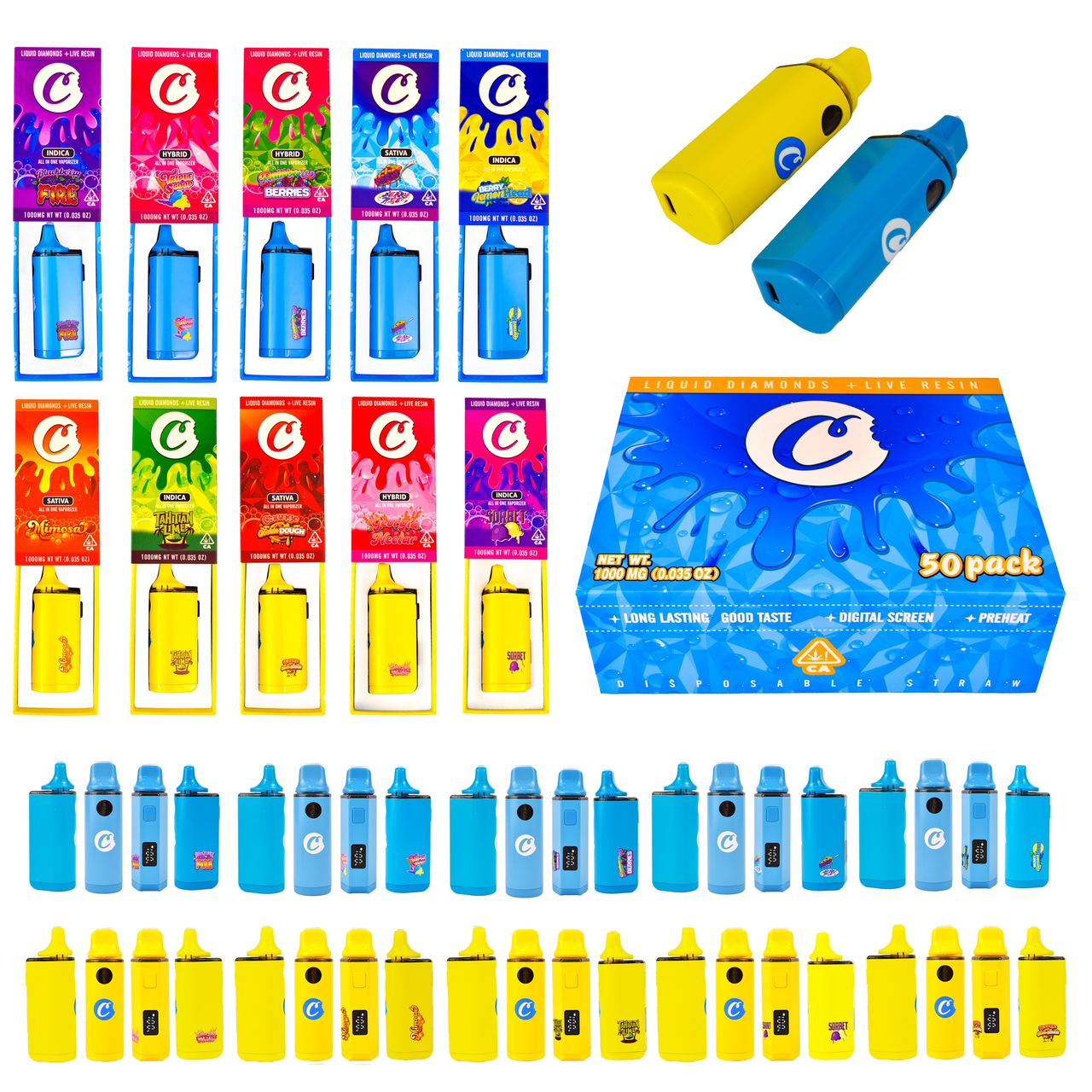 500 x Cookies With Screen 1ml Cartridges